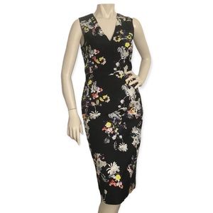Floral midi pencil dress.
